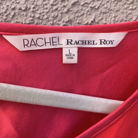 Rachel Roy Most Wanted Lotus Red Lg Scoop Neck Short Sleeve Barbie Hot Pink - Picture 3 of 11